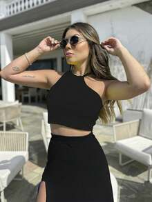 Cropped Isadora - Preto - Visão 2