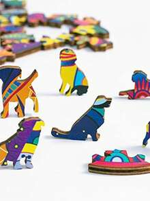 1pc Elegant Wooden Peacock Puzzle, Adult Stress Relief Circular Puzzle, Family Leisure Toy, Christmas, Birthday Gift For Friends, Wooden Puzzle 3d, Wooden Puzzle>Adults Puzzles, Birthday,Puzzle,Puzzles,Wooden Puzzle - Apricot - View 5