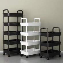 Multi-Tier Rolling Storage Cart, Bedroom Push Cart, Kitchen Mobile Storage Rack, Suitable For Home Storage, Outdoor Camping Storage, Salon Use, Salon Storage Rack | Multi-Tier Storage Rack | Clean Appearance, Spa Accessories, Multipurpose Shelving