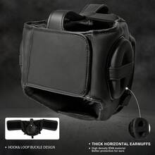 1pc Detachable PU Boxing Headgear, Unisex Adult & Kids Face & Head Protection For MMA, Muay Thai, Taekwondo, Boxing Training And Competition