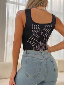 1pc Women Shapewear Camisole, Seamless Waist Trainer Vest, Minimalist Dily Slimming Camisole