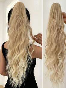 Claw Ponytail Extension 26 Inch Water Wave Wavy Curly Clip In Hair Extensions Soft Synthetic Hairpiece For Women - Black Brown - View 12