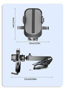 1pc Car Air Vent Phone Holder, Universal New Model Car Phone Mount Holder For Dashboard Vent - Black-dashboard - View 3