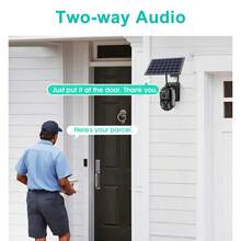 4K Solar Security Cameras Wireless Outdoor, Battery Powered 5GHz/2.4GHz WiFi 360° PTZ Cameras For Home Security With Color Night Vision, PIR Motion Detection, APP Siren Alert, 2-Way Talk, IP66 Waterproof, Support Alexa - 黑色 - 查看 8
