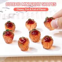 Amos 4D Burst Fruit Gummy Candy, Gluten Free, Assorted Fruit Flavors (Pineapple, Lemon, Peach, Strawberry, Grape), 8.47oz Box - Soft & Chewy, Natural Flavors, Snack Size - Mixed Fruity - 查看 6