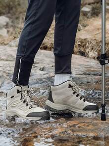 2025新款女士时尚徒步鞋，轻便厚底旅行运动鞋，户外防滑耐用休闲多功能女士徒步鞋，耐磨米色女士徒步靴