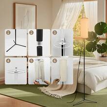 AMILL 63-Inch Modern Floor Lamp With Adjustable Tripod Base & USB-Powered Lighting - Dimmable White/Cool/Warm, Sturdy Metal Construction, Curved Gooseneck Arm & Plug-Free Operation For Living Room, Bedroom,, Home Office - Floor - 彩色 - 查看 7