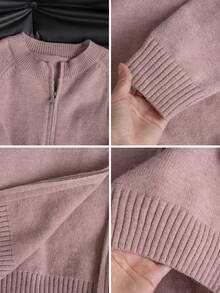 女士保暖双面拉链开衫毛衣，秋冬季，返校季