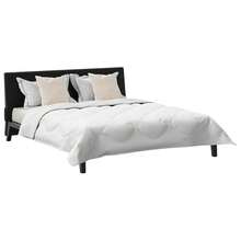 Edredón Larryhot con funda de almohadas, 3 piezas, microfibra blanca, bonito y práctico - Blanco - Ver 3