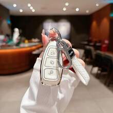 汽车钥匙扣套 - 带钥匙扣，柔软 TPU 汽车钥匙包，福特福克斯 3 4 ST、蒙迪欧 MK3 MK4、Fusion、Kuga、Ecosport、智能遥控器钥匙保护套-汽车配件