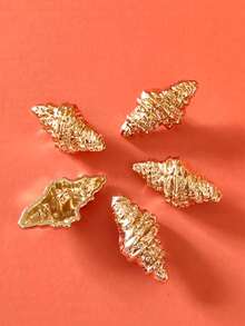 5 pezzi Bottoni a forma di conchiglia minimalisti alla moda, adatti per decorare cappotti, abiti e altri capi esterni