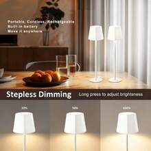 AMILL 2PCS/SET Modern USB Desk Lamp With Touch Control - Adjustable Height (Extendable Pole), 3 Color Modes (Warm/White/Natural), Dimmable Brightness  USB-Powered Sleek Lamp For Home Office Bedroom Living Room  Perfect For Reading, Working, Bedside Use & Decoration, High-Quality Finish, Portable Light For Book Lovers - 多色 - 查看 5