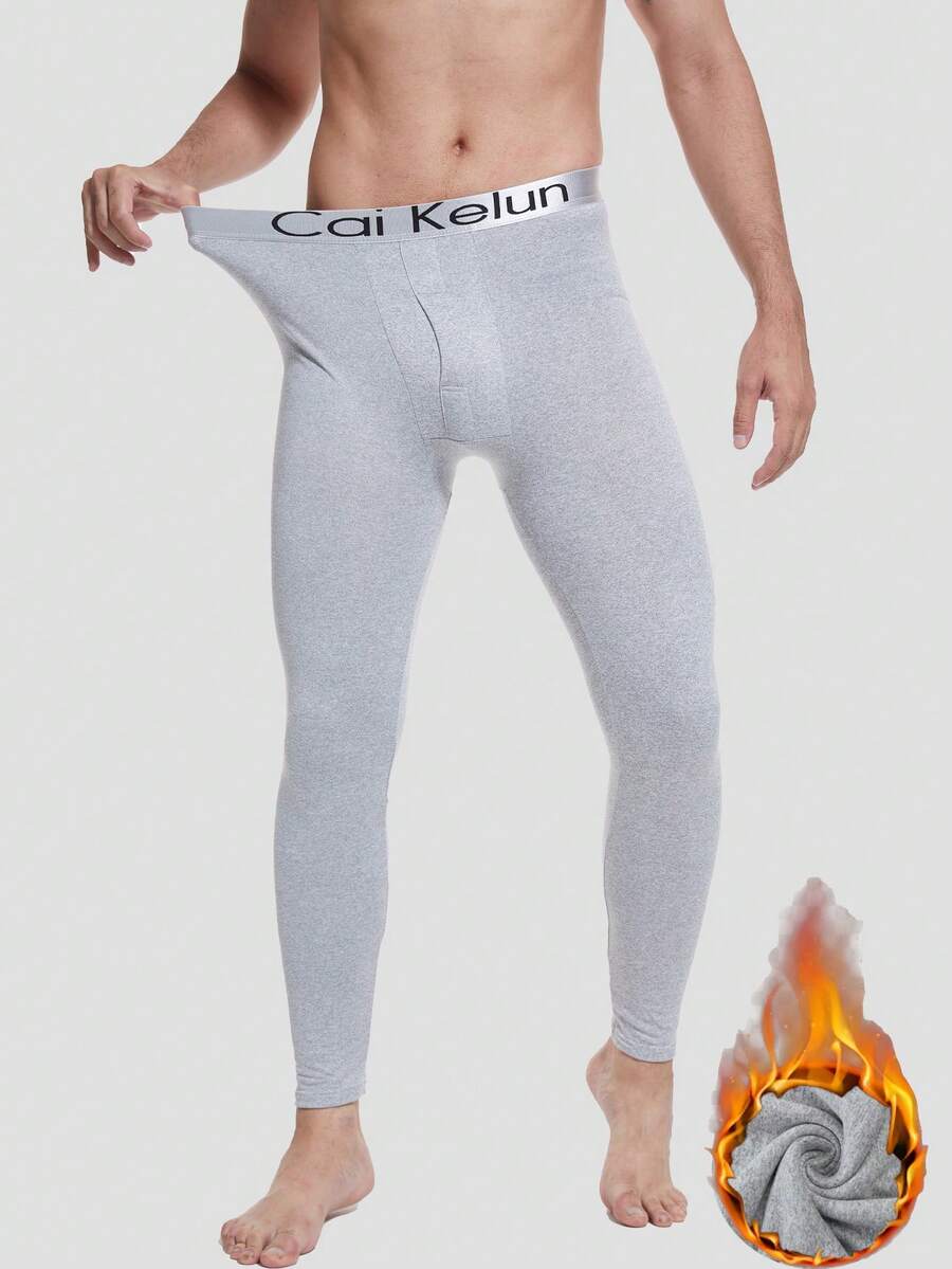 CXYIN 1 pezzo Leggings termici imbottiti da uomo, confortevoli, non deformabili, pantaloni caldi per uomo, adatti per autunno/inverno, riscaldanti