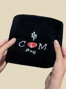 1pc/3pcs, 12in Microfiber Embroidery Funny Creative Hand Towel For Girlfriend Wife Adult Humor Gift, Perfect For Valentine's Day Wedding Anniversary Day Gift Mother's Day Gag Gift Bachelor Bachelorette Party Supplies Bathroom Decor - Black - View 9