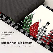 1pc Christmas Tree Pattern Absorbent Quick-Dry Mat, Bathroom Kitchen Countertop Faucet Absorbent Drying Mat, Office Commercial Farm Home Faucet Decorative Draining Mat - Multicolor - View 8
