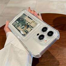 透明TPU保护壳，带卡槽，兼容 17、 17 Pro Max、 16、 16 Pro Max、 15、 15 Pro Max、12 Pro Max、13 Pro Max、14 Pro Max、13、14、11、12 Pro、14、 XS8P、78GES2、A56、A55、A36、A13 4G、A22、A21S、A51 4G，国际版，非国内版 - 黑色 - 查看 3