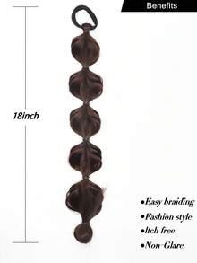 1pc Kids Synthetic Braided Hair 18inch Braids Ponytail Hair Hairstyle Braids Cute Hip Hop Ponytail For Girls