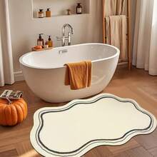 1 szt. asymetryczny, minimalistyczny dywan o dużej powierzchni, materiał ze sztucznej wełny, miękki dywan, antypoślizgowy spód TPR, 1200 g/m², trwały i nadający się do prania w pralce, odpowiedni do użytku w pomieszczeniach przez cały rok - idealny do sypialni, salonu, łazienki, pralni - dywan dekoracyjny do domu, świetny na parapetówkę, Święto Dziękczynienia, prezent świąteczny!