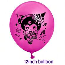 6/24pcs Sanrio Kuromi Party Balloons, Kuromi Cartoon Party Decorations, Theme Party Supplies, Birthday Party Balloons, Holiday Gifts