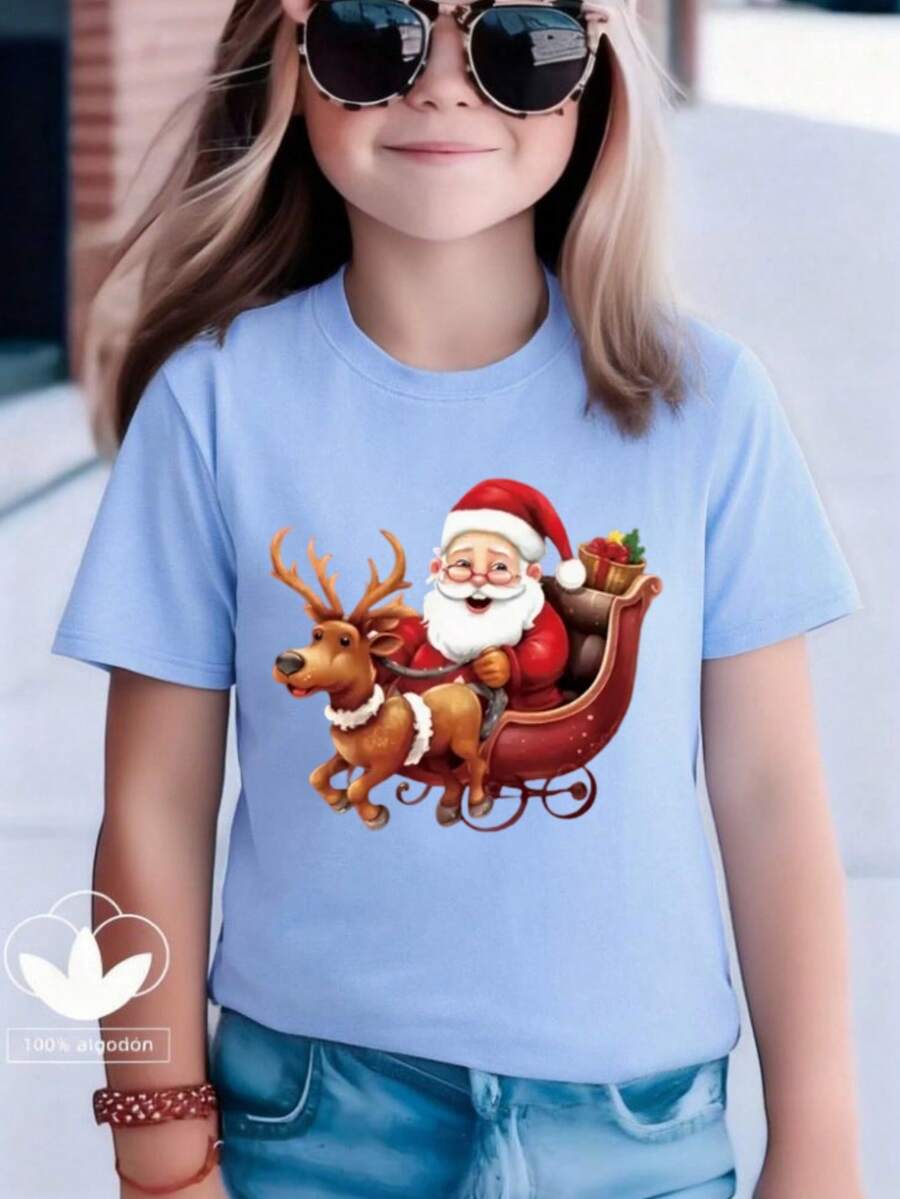 Young Girls T-Shirts - Blue - View 1