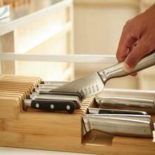 Joseph Joseph DrawerStore Compact Knife Organizer, Holds Up To 9 Knives, Kitchen Organization &Amp; Drawer Storage, Bamboo - MàuC - Xem 5