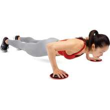 Discos de Ejercicio Deslizantes ProsourceFit Core, Deslizadores de Doble Cara para Usar en Cualquier Superficie en Casa o Gimnasio para Entrenamientos de Cuerpo Completo, Juego de 2 - rojo - Ver 6