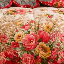 1pc Printed Thick Blanket, Reversible, Soft And Comfortable - Flower Dream - View 5