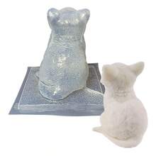 Molde Flexible para Gelatina en Forma de Adorable Gato o Gatito en 3D. Reutilizable, Fácil de Usar y Desmoldar. - Blanco - Ver 2