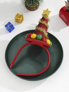 1pc Christmas Hat With Bell HeadBand, Hair Band, Diadema ,Hair Hoop ,Hairband For Women Hair Accessories