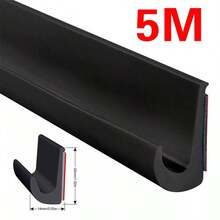 Self Adhesive Shape Rain Gutter Drip Rail Molding RV Water Guide Strip - Black - View 9