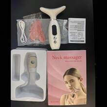 1个便携式可充电面部颈部按摩器,面部美容仪,电镀喷漆款式,女士专用,带加热和振动功能,4色灯光模式,3档强度调节,USB充电(内置500mAh锂电池),高品质低刺激ABS材质,便携式美容工具 | 直观操控 | 可充电按摩器 | 附赠心形面部刮痧板 | 礼品 - 彩色 - 查看 11