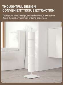 1pc Toilet Paper Holder With Spare Function, Free-Standing Toilet Paper Storage Rack For Bathroom And Toilet Spare Toilet Paper Storage