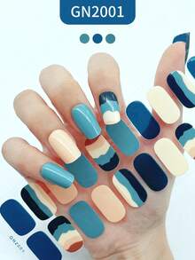 20片春夏免烤全固化凝胶美甲贴纸，斋月新月美甲贴纸，奢华箔纸美甲贴纸，格子美甲贴纸，治愈粉色按压式美甲贴，红色按压式美甲贴，蓝色美甲贴，哥特美甲贴，豹纹美甲贴，黑色美甲贴，奶茶咖啡美甲贴，棕色美甲贴，橙色美甲贴，焦糖奶茶治愈色美甲贴纸套装，易撕易贴，无需UV固化，适合女性和女孩DIY美甲装饰贴纸，自粘式美甲贴纸，沙龙品质 - 彩色 - 查看 10