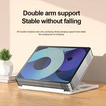 360° Rotatable Tablet Laptop Stand, Universal ABS Portable Folding Support, Non-Slip Silicone Pads, Easy Angle Adjustment For Office, Learning, Drawing - Multi-Device Holder - 彩色 - 查看 5