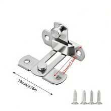 1Pc Stainless Steel Barn Door Lock Set - 180° Flip Sliding Latch For Garage, Bathroom, Pet Doors & Windows, Locks