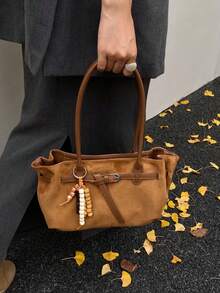 Lässige Retro-Wildleder-Handtasche, neue Pendler-Schultertasche für Frauen Herbst/Winter 2025