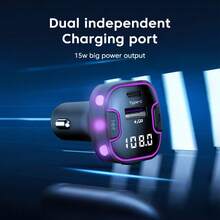 5.3 Bluetooth Car Charger FM Transmitter Fast Charger Car Audio Bluetooth Receiver Car Adapter MP3 Player Compatible With IPhone, IPad,Android Phone, Laptops, Fast Charging Adapter Quick Charge And Multi-Device Support Compact Design For And Efficient Charging On-The-Go Fast Car Charger Gifts For Family, Friends, Kids,Birthday,Christmas, Winter, Car Accessories