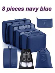 8pcs Multi-Function Travel Packing Cubes, Large Capacity Luggage Organizer Bags, Foldable Clothes Storage Bags, Suitable For Travel, Luggage, Clothes, Bedroom, Dorm, Great Gift For Friends, Halloween, Christmas - Multicolor - View 16