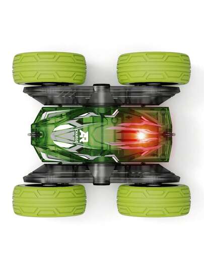 Coche teledirigido a escala 1:43 para realizar acrobacias, con capacidad de girar 360 grados y conducción bidireccional. Juguete adecuado para niños y niñas mayores de 6 años como regalo