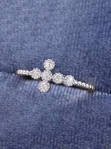 1 PC Classical 925 Sterling Silver Cubic Zirconia Rings Wedding Jewelry For Women Fine Jewelry - 1# - View 6