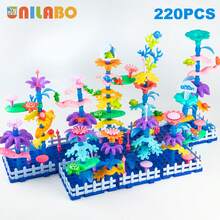 Flower Garden Building, Educational STEM Garden Play Set, Flower Stacking, Perfect Gift Christmas Gifts Color Block Color Blocks - 彩色 - 查看 17