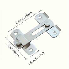 1Pc Stainless Steel Barn Door Lock Set - 180° Flip Sliding Latch For Garage, Bathroom, Pet Doors & Windows, Locks