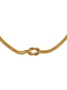 Nooxian 1 件不锈钢打结项链，金色女士珠宝 - 金黃色 - 查看 8