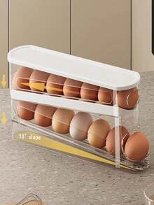 Khay đựng trứng xếp chồng nhiều mảnh, giá đựng trứng lăn cho tủ lạnh, hộp đựng đồ trên cửa tủ lạnh nhà bếp - Nhiều màu - Xem 19