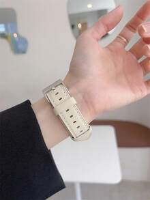 1条柔软皮革表带，兼容，女士运动风格，适用于38mm、40mm、41mm、42mm、44mm、45mm、46mm、49mm表盘尺寸，兼容 Series 10/9/8/7/6/5/4/3/2/1 SE Ultra。 - 銀 - 查看 4