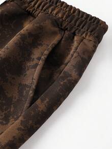 Bộ 2 áo nỉ có mũ trùm đầu nhuộm loang nhẹ và quần jogger có dây rút cho nam, họa tiết in đại bàng, áo nỉ có mũ trùm đầu có dây rút và túi, quần có dây rút ở eo, thích hợp cho trang phục dạo phố mùa xuân, mùa thu, mùa đông, chạy bộ, đi làm, du lịch, hoạt động ngoài trời, quà tặng lý tưởng cho chồng hoặc bạn trai - Nhiều màu - Xem 8