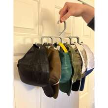 Cabide Organizador de Bonés e Chapéus | Suporte Multiuso Compacto e Resistente - Branco - Visão 1