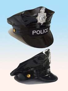 1顶男女通用刺绣船长帽，制服道具船长帽，适合派对配饰