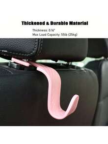 1pc Car Seat Headrest Hanger, Car Seat Storage Hooks For Purse Handbag Jacket Grocery Bag, Universal Plastic Hanger For Car Backseat Accessories For Women Storage Organizer Travel Essentials Back To School Dormitory Storage Fall Decor - Multicolor - View 7