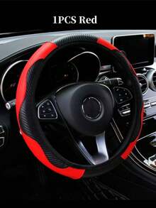 6 Pezzi Set Accessori Auto in Pelle PU, Coprivolante, Copri Console Centrale, Copri Freno a Mano, Copri Cintura di , Copri Bracciolo, Accessori Auto, Modanature Interni Automobile.